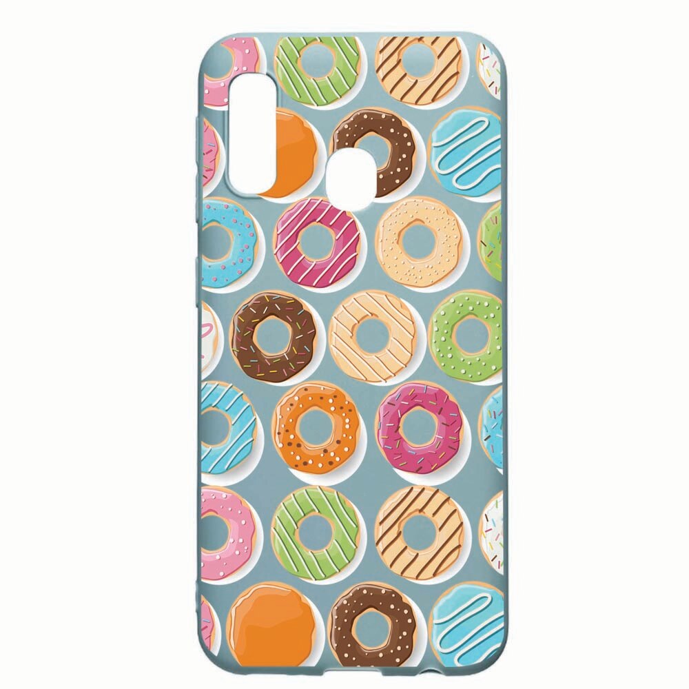 Husa Samsung Galaxy A70e, Donuts, rezistenta la uzura, anti-alunecare, din silicon Premium, CF66