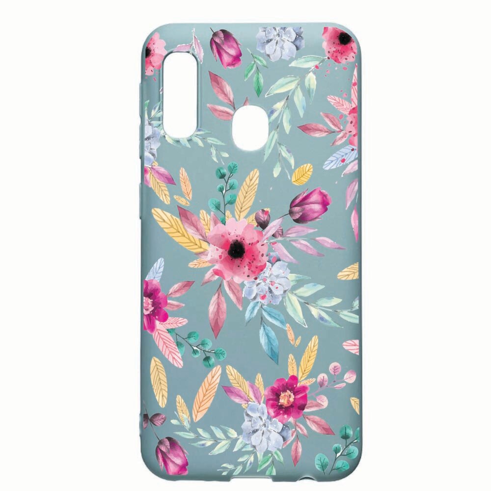 Husa Samsung Galaxy A70e, Happy Flowers, rezistenta la uzura, anti-alunecare, din silicon Premium, CF69