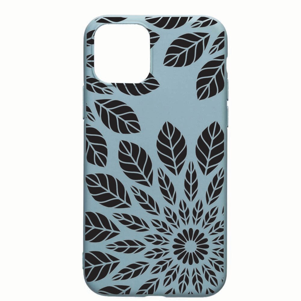 Husa Apple iPhone 11 Pro Max, Black Flower, rezistenta la uzura, anti-alunecare, din silicon Premium, CF76