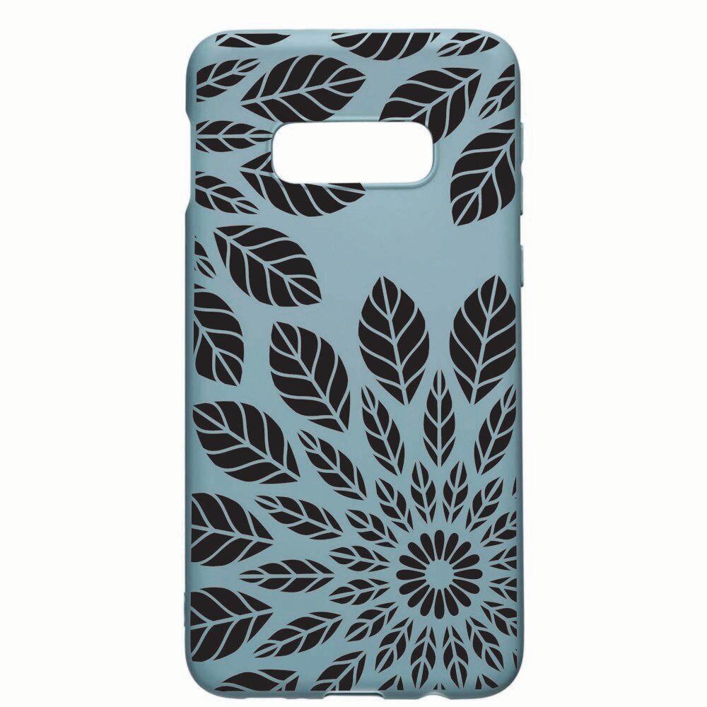 Husa Samsung Galaxy S10e, Black Flower, rezistenta la uzura, anti-alunecare, din silicon Premium, CF76