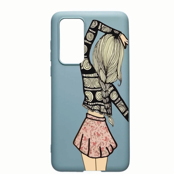 Huawei P40, момиче, устойчив на износване, противоплъзгащ, премиум силиконов калъф, CF188