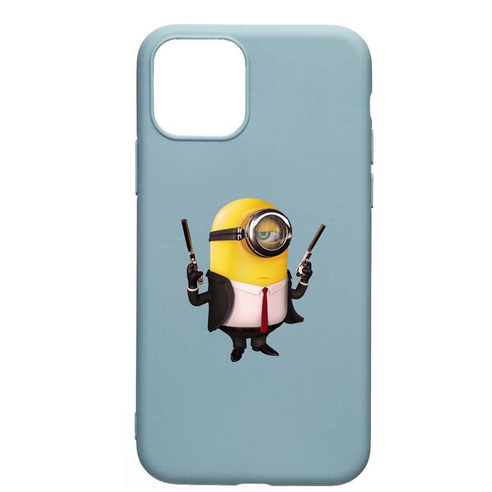 Husa Apple iPhone 11, Minion Hitman, rezistenta la uzura, anti-alunecare, din silicon Premium, CF214