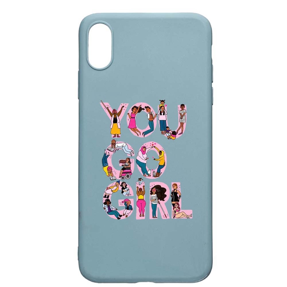 Husa Apple iPhone XS Max, Girl Power, rezistenta la uzura, anti-alunecare, din silicon Premium, CF250