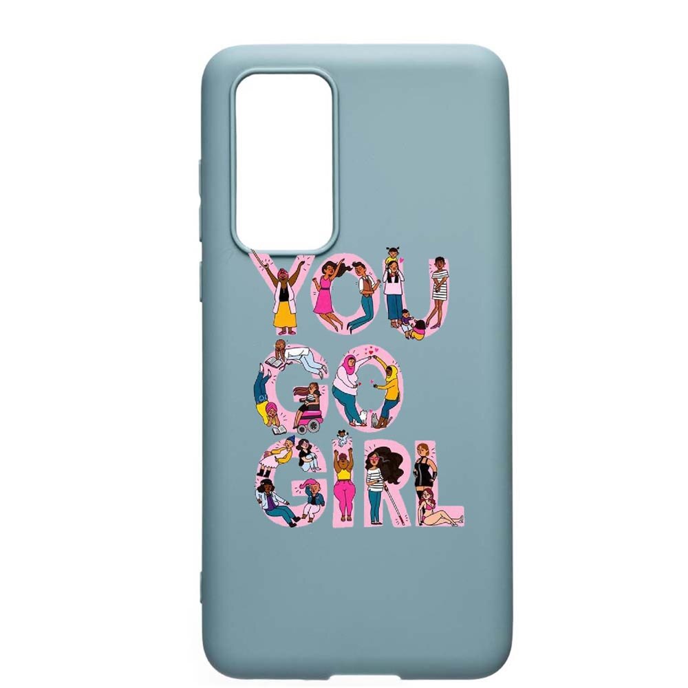 Husa Huawei P40, Girl Power, rezistenta la uzura, anti-alunecare, din silicon Premium, CF250