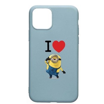 Husa Apple iPhone 11 Pro Max, I Love Minion, rezistenta la uzura, anti-alunecare, din silicon Premium, CF216 Husa Apple iPhone 11 Pro Max, I Love Minion, rezistenta la uzura, anti-alunecare, din silicon Premium, CF216
