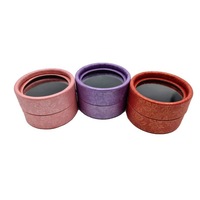 set 30 cutii cilindrice cu capac transparent detasabil interior catifea neagra cutie pentru bijuterii martisoare  diametrul 5 cm imagen 8_0_
0