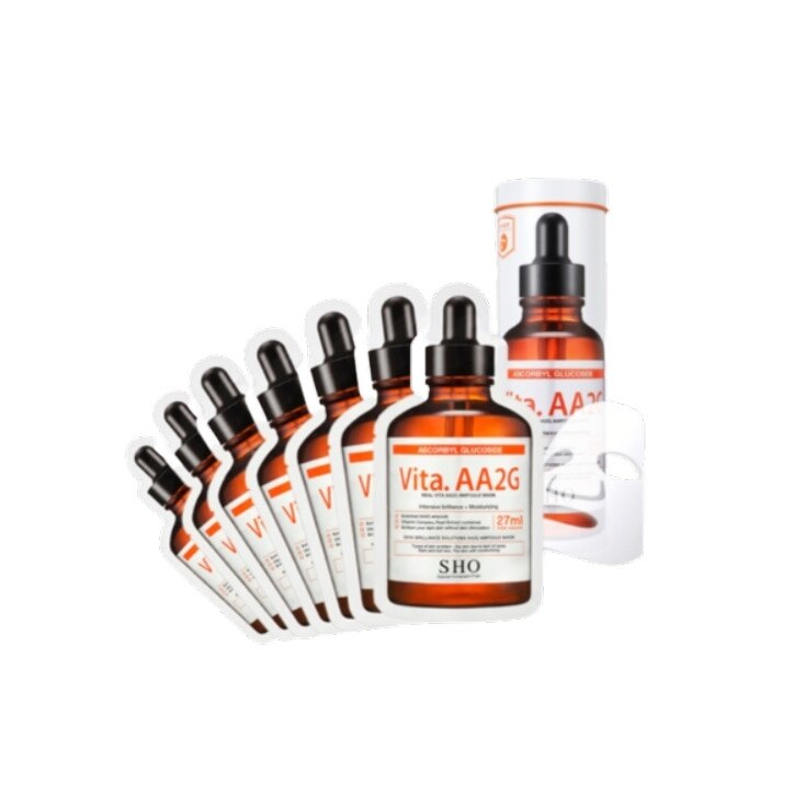 Set 10 masti pentru regenerare si stralucire AA2G SHO, 7 fiole x 27 ml