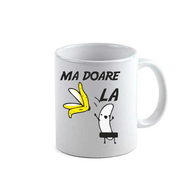 Cana personalizata Banana,ceramica alba, 330ml