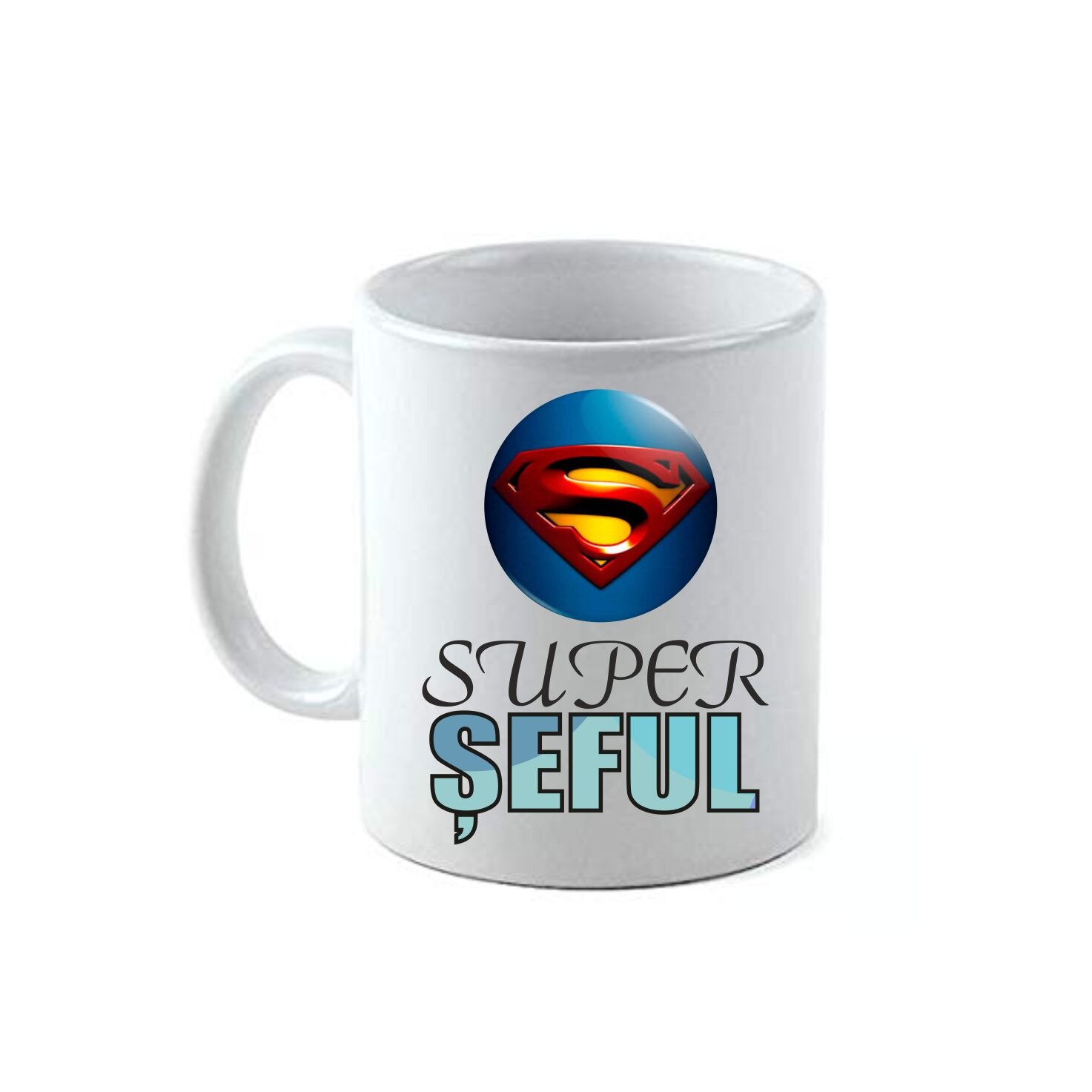 Cana personalizata Super Sef,ceramica alba, 330ml