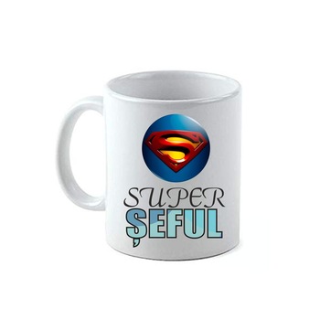 Cana personalizata Super Sef,ceramica alba, 330ml Cana personalizata Super Sef,ceramica alba, 330ml