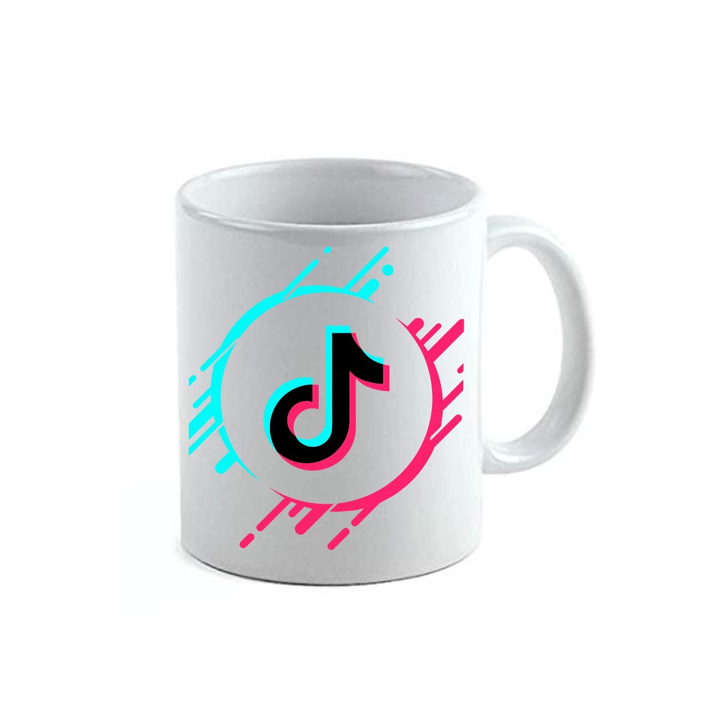 Cana personalizata Tik Tok Circle,ceramica alba, 330ml