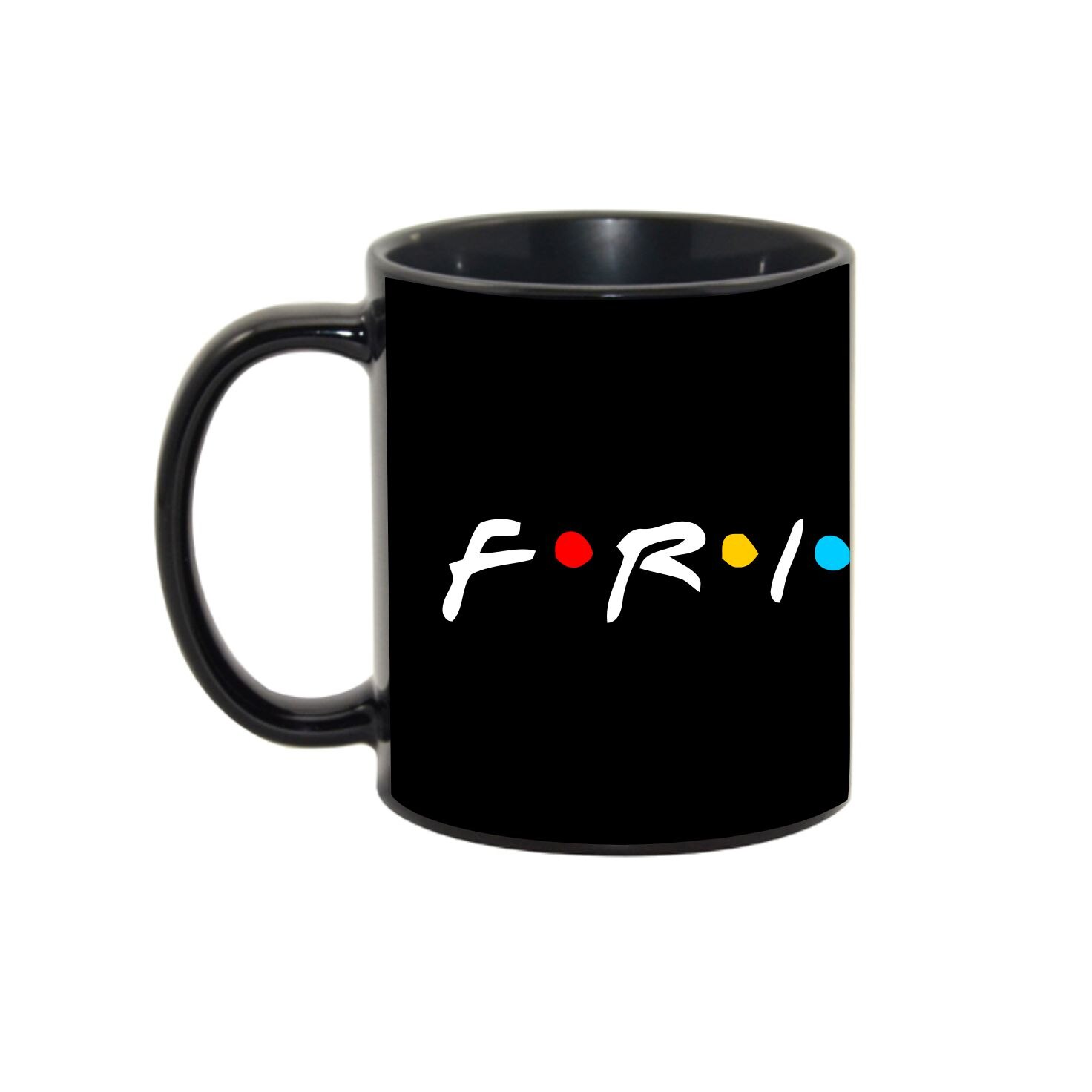 Cana personalizata Friends,ceramica neagra, 330ml