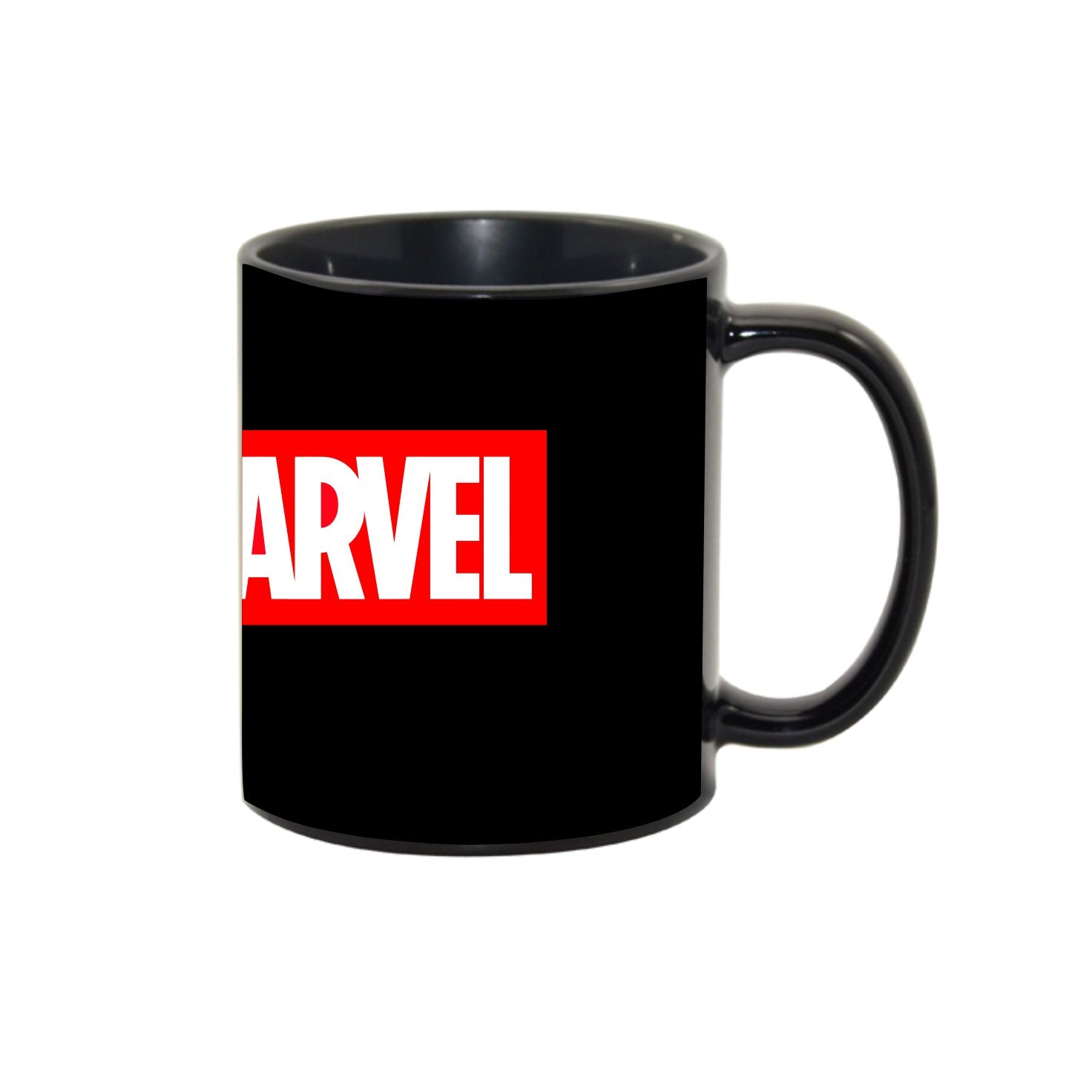 Cana personalizata Marvel,ceramica neagra, 330ml