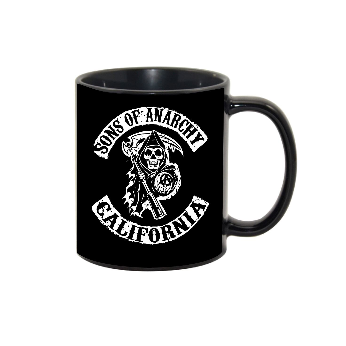 Cana personalizata Sons Of Anarchy,ceramica neagra, 330ml