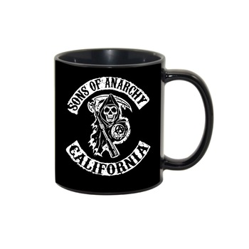 Cana personalizata Sons Of Anarchy,ceramica neagra, 330ml Cana personalizata Sons Of Anarchy,ceramica neagra, 330ml