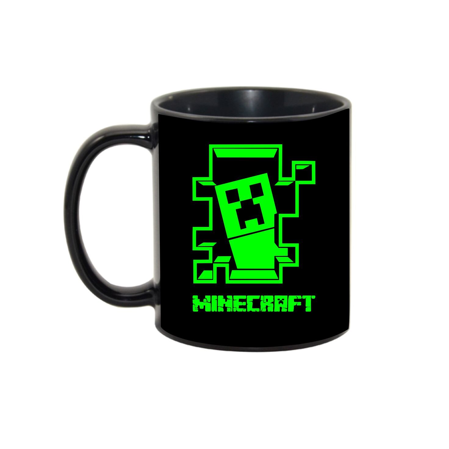 Cana personalizata Minecraft, ceramica neagra, 330ml