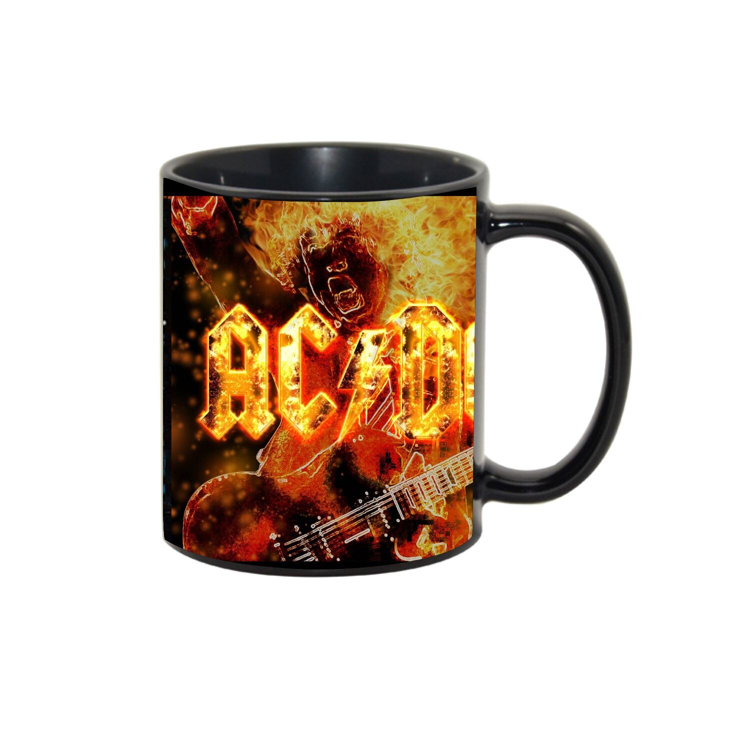 Cana personalizata AC/DC,ceramica neagra, 330ml