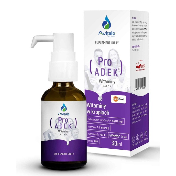 Avitale, vitamin ProADEK, A-vitamin, D, E, K, 30ml