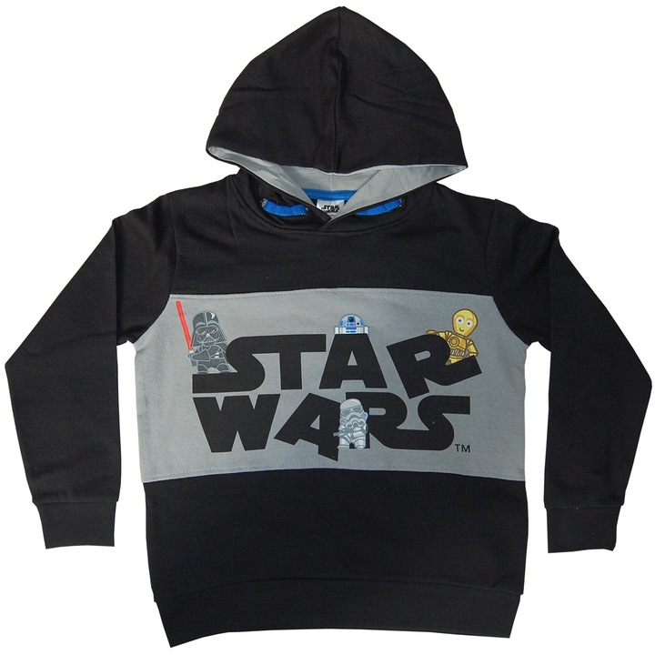 Cerda Star Wars kapucnis pulóver, tengerészkék, 128 cm (8 év)