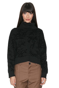 Bluza din bumbac, CuAnna, neagra, s-m Bluza din bumbac, CuAnna, neagra, s-m