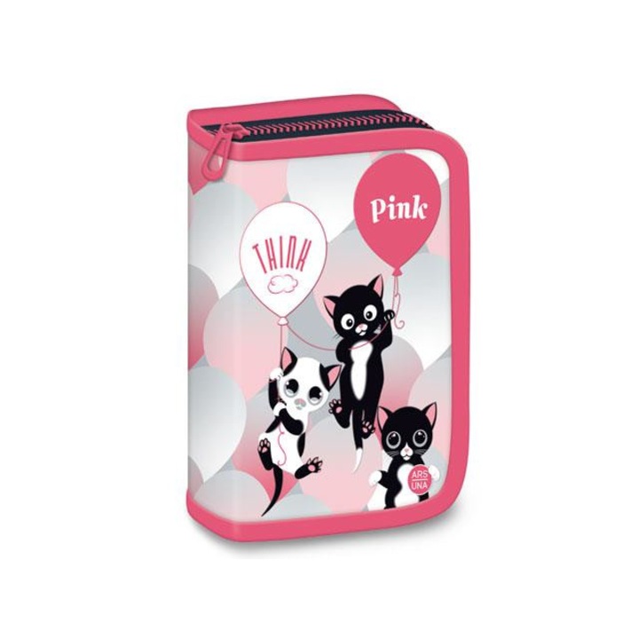 Ars Una 3570031 Think Pink rózsaszín töltött kihajtható tolltartó Többszínű