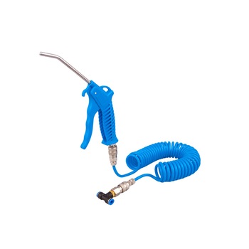Pistol suflat aer 4Cars cu furtun spiralat 5m si cupla rapida, duza 120 mm, albastru Pistol suflat aer 4Cars cu furtun spiralat 5m si cupla rapida, duza 120 mm, albastru