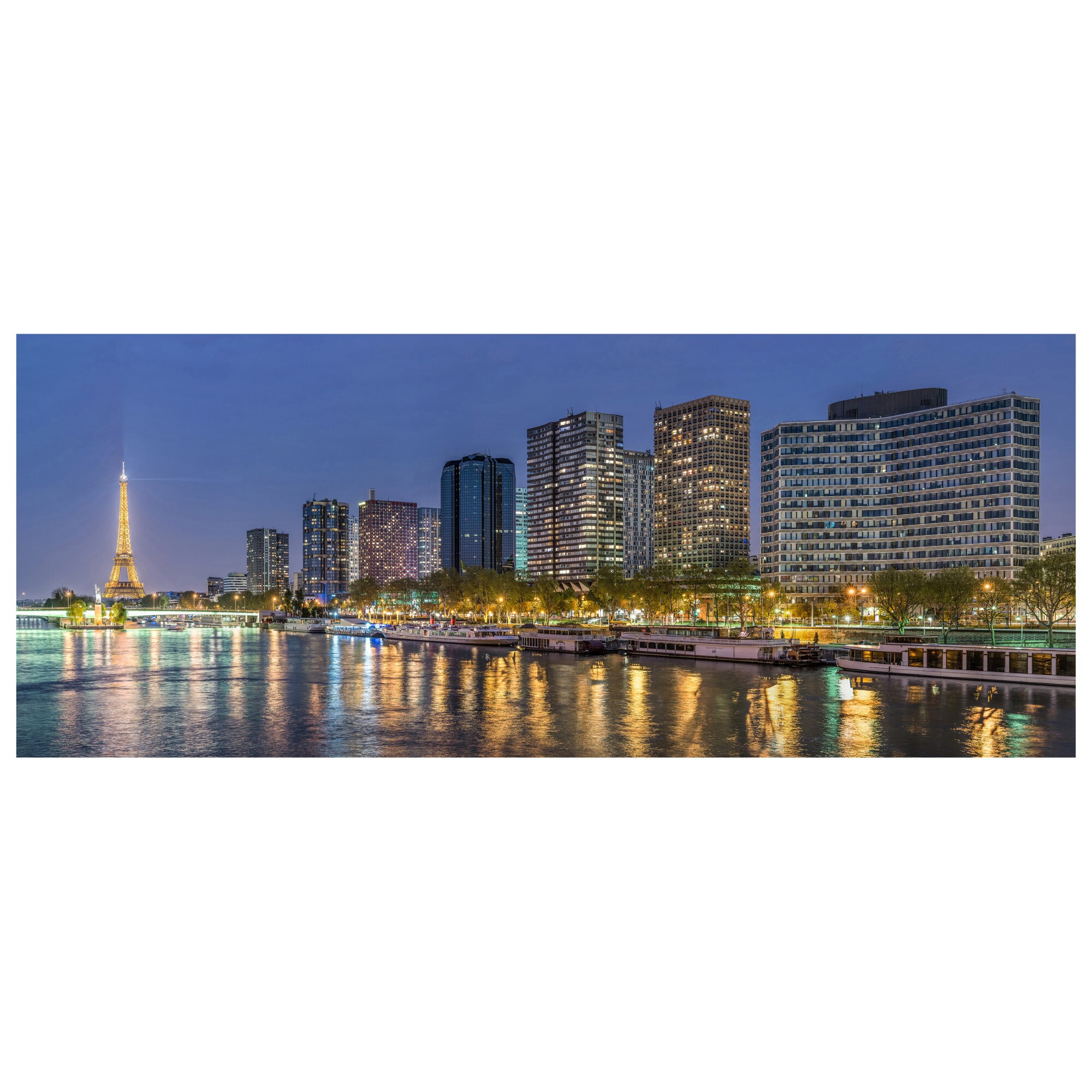 Fototapet Autoadeziv Paris Panoramic, Sena - YBL-118, 100 x 250 cm