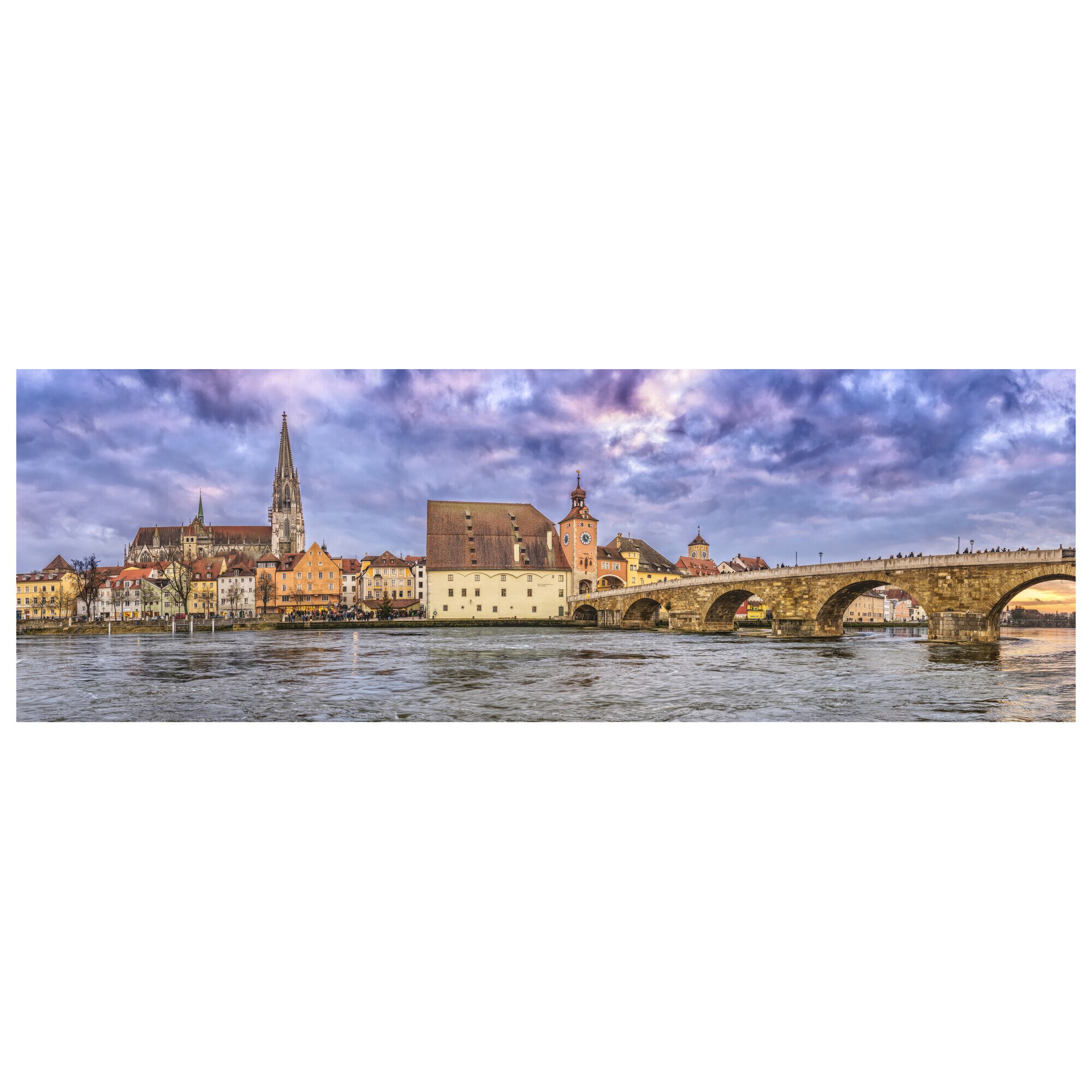 Fototapet Autoadeziv Regensburg, Bavaria, Panoramic - YBL-188, 100 x 300 cm