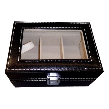 Cutie din piele ecologica pentru 3 ceasuri, negru, 18-4/12 Cutie din piele ecologica pentru 3 ceasuri, negru, 18-4/12