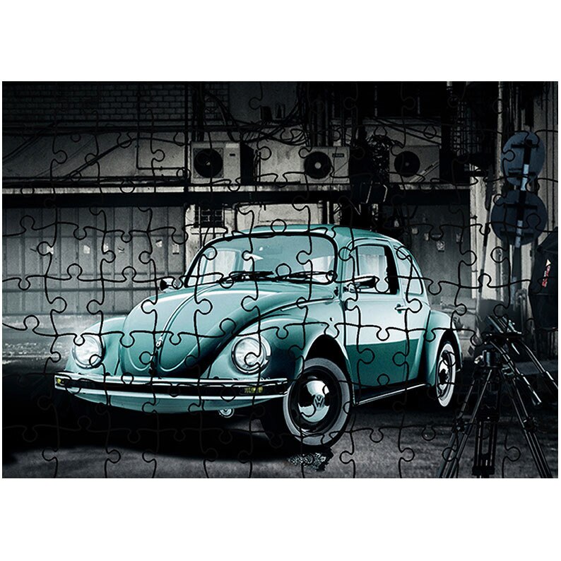 Puzzle Heartwork 96 piese, Volkswagen Beetle, Latime 40,5 cm x Inaltime 28,7 cm