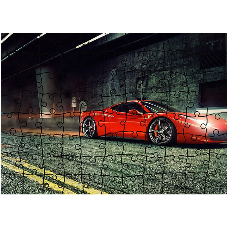 Puzzle Heartwork 96 piese, Ferrari 458, Latime 40,5 cm x Inaltime 28,7 cm