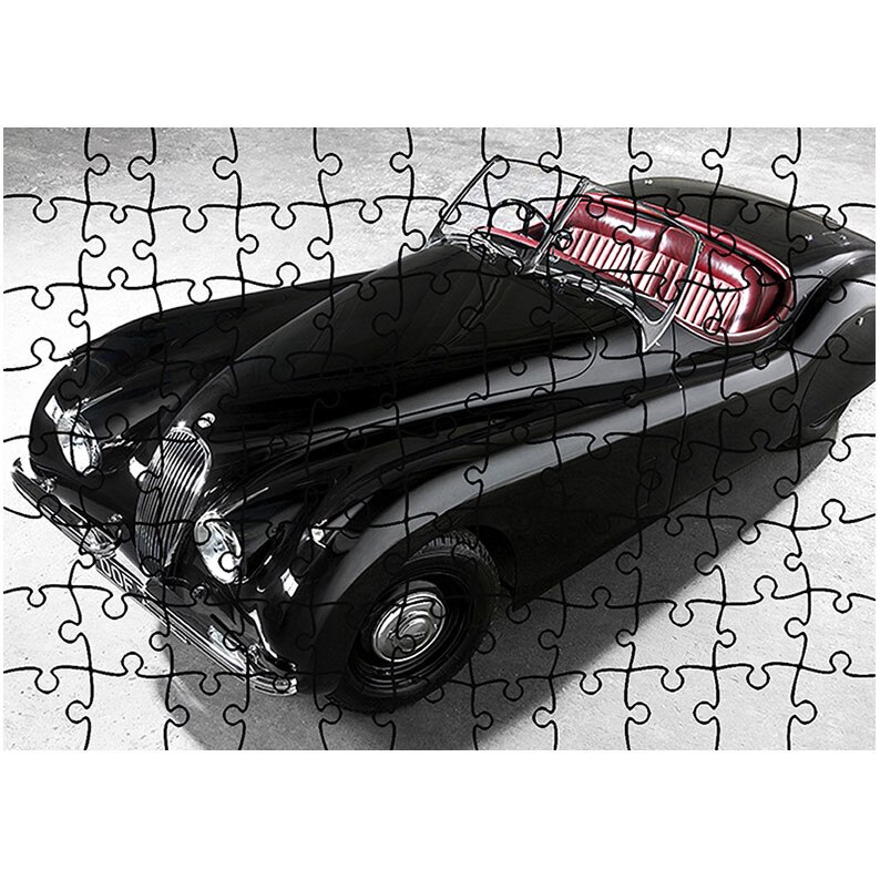 Puzzle Heartwork 96 piese, Masina de Epoca Neagra, Latime 40,5 cm x Inaltime 28,7 cm