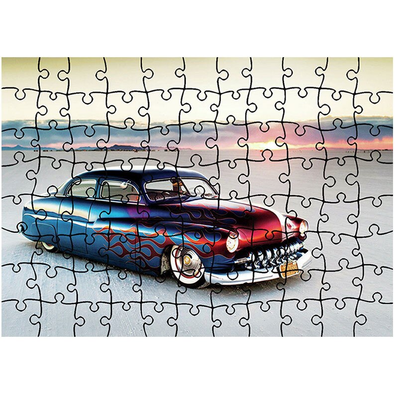 Puzzle Heartwork 96 piese, Buick cu Flacari, Latime 40,5 cm x Inaltime 28,7 cm
