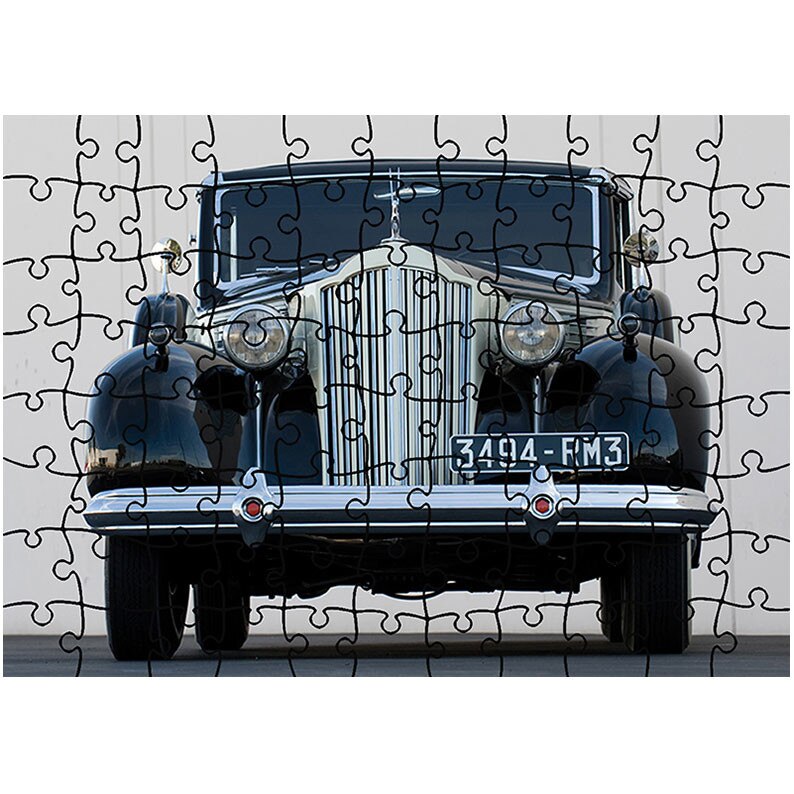 Puzzle Heartwork 96 piese, Packard Super Eight Transformable Town Car by Franay 1939, Latime 40,5 cm x Inaltime 28,7 cm