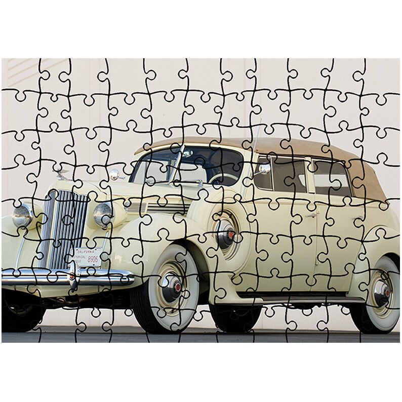 Puzzle Heartwork 96 piese, Packard Eight Convertible Sedan 1938, Latime 40,5 cm x Inaltime 28,7 cm