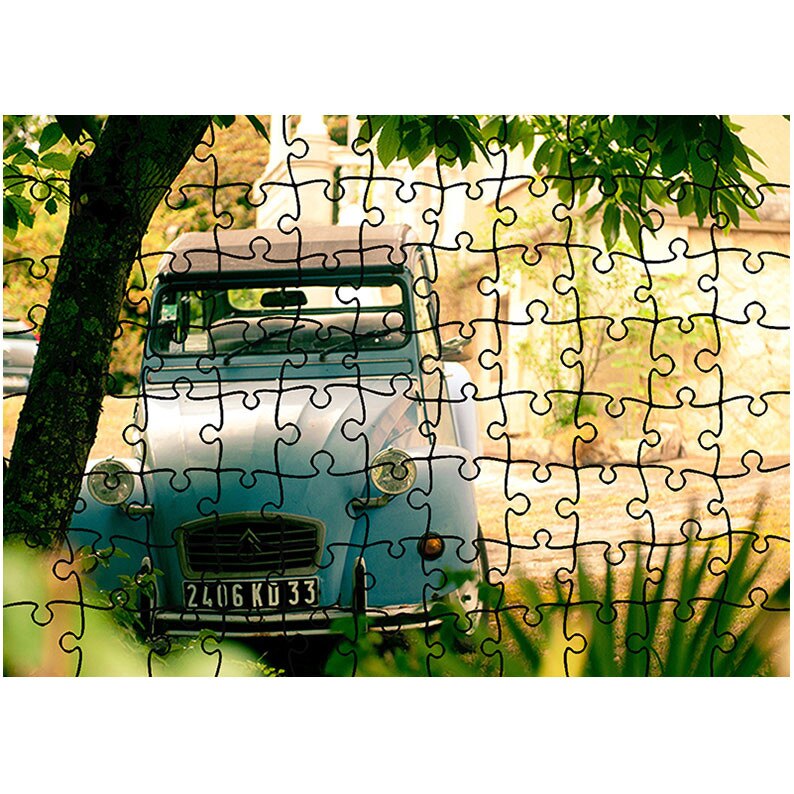 Puzzle Heartwork 96 piese, Citroen 2CV, Latime 40,5 cm x Inaltime 28,7 cm