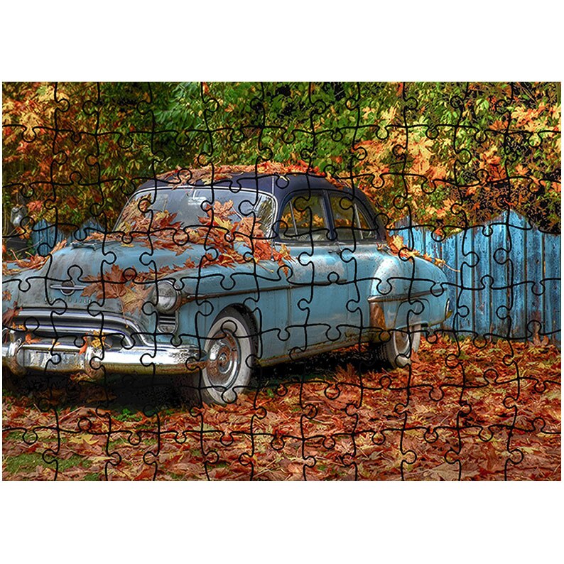 Puzzle Heartwork 96 piese, Masina Clasica Uitata, Latime 40,5 cm x Inaltime 28,7 cm