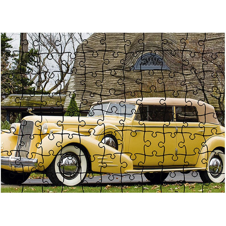 Puzzle Heartwork 96 piese, Cadillac V16 452-D Imperial Convertible Sedan 1935, Latime 40,5 cm x Inaltime 28,7 cm