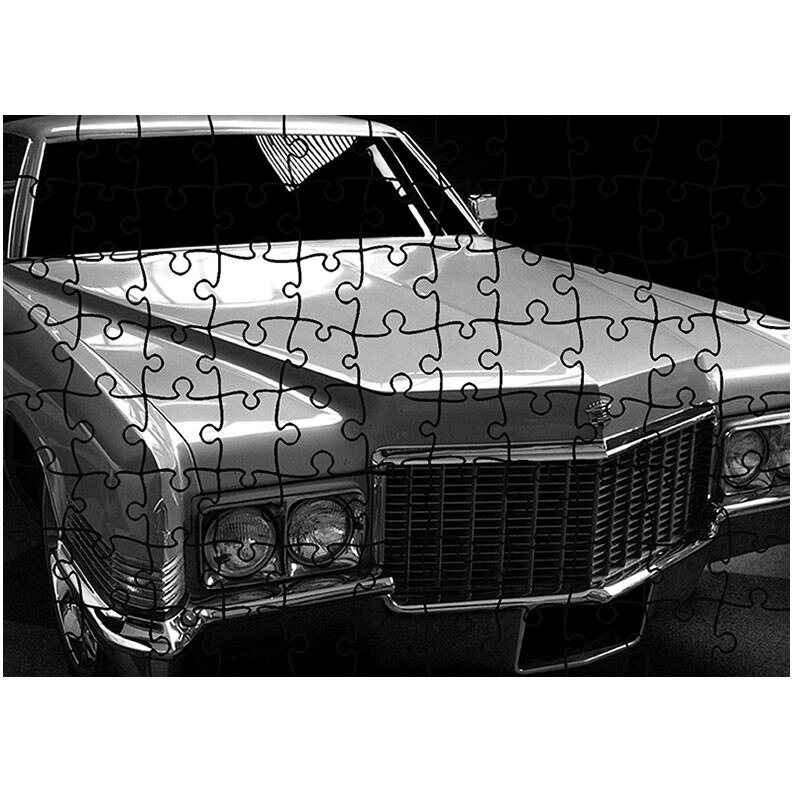 Puzzle Heartwork 96 piese, Cadillac Hardtop Sedan DeVille 1970, Latime 40,5 cm x Inaltime 28,7 cm
