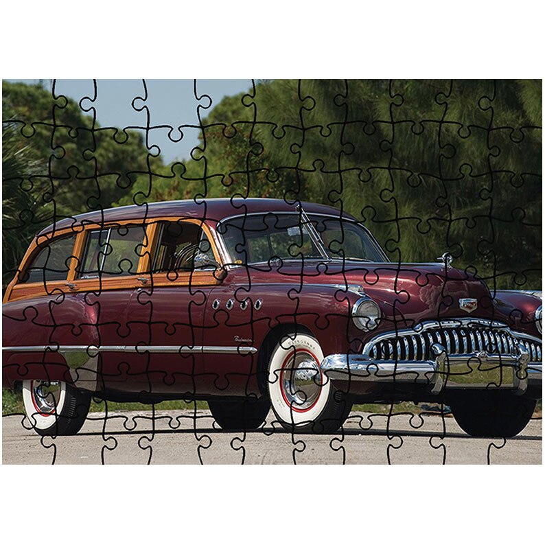 Puzzle Heartwork 96 piese, 1949 Buick Roadmaster Woodie Estate Wagon, Latime 40,5 cm x Inaltime 28,7 cm