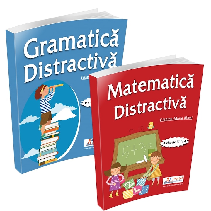Pachet Gramatica distractiva si Matematica distractiva pentru clasele III-IV