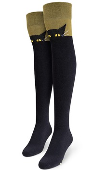 Sosete vesele Pisica - peste genunchi, marime L/X Sosete vesele Pisica - peste genunchi, marime L/X