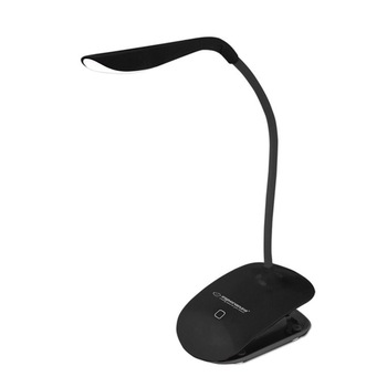 Lampa de birou cu clip, Negru - Esperanza Lampa de birou cu clip, Negru - Esperanza