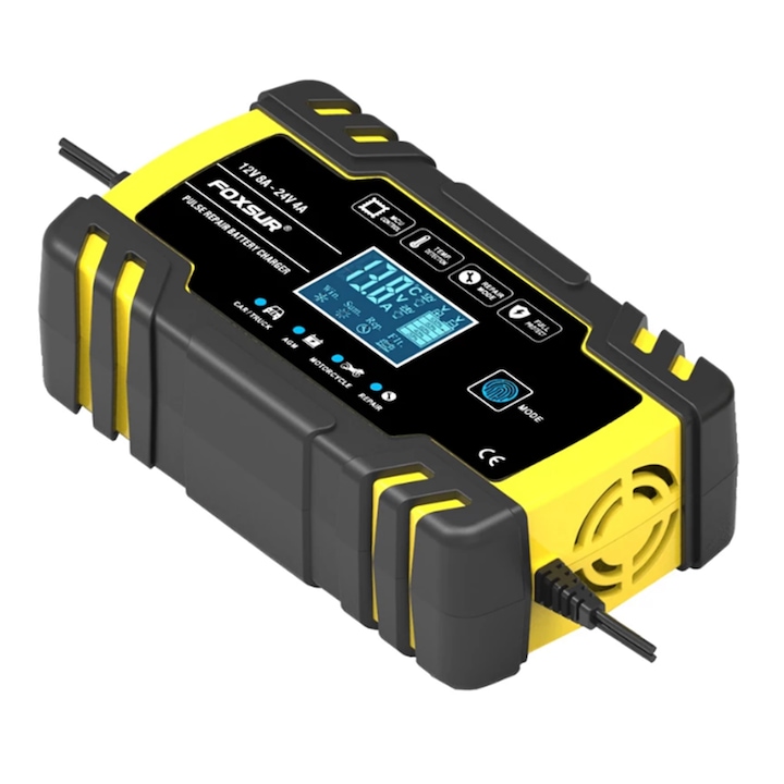 OEM intelligens autós egyenirányító, digitális kijelzővel, 12 V 8 A / 24 V 4 A