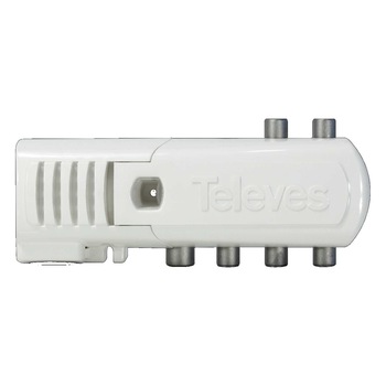 Amplificator profesional CATV cu 4+1 iesiri , castig 16 dB pentru distributie in interior la 5 televizoare , Televes 552940 Amplificator profesional CATV cu 4+1 iesiri , castig 16 dB pentru distributie in interior la 5 televizoare , Televes 552940