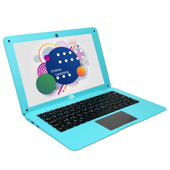 Детски лаптоп SMART TabbyBoo NetBook, Quad Core, 10.1", 1.8 GHz, 32GB Памет, 2GB RAM, DDR3, Android 7, Син