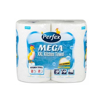Set 2 role prosop hartie Perfex Mega XXL, 90 foi Set 2 role prosop hartie Perfex Mega XXL, 90 foi