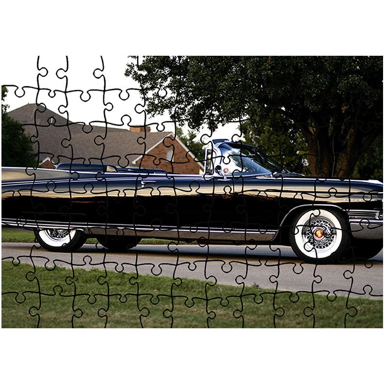 Puzzle Heartwork 96 piese, Cadillac Eldorado Biarritz 1960, Latime 40,5 cm x Inaltime 28,7 cm