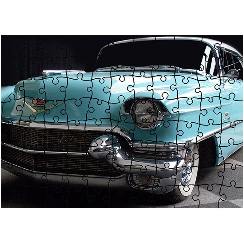 Puzzle Heartwork 96 piese, Cadillac Sedan deVille 1956, Latime 40,5 cm x Inaltime 28,7 cm
