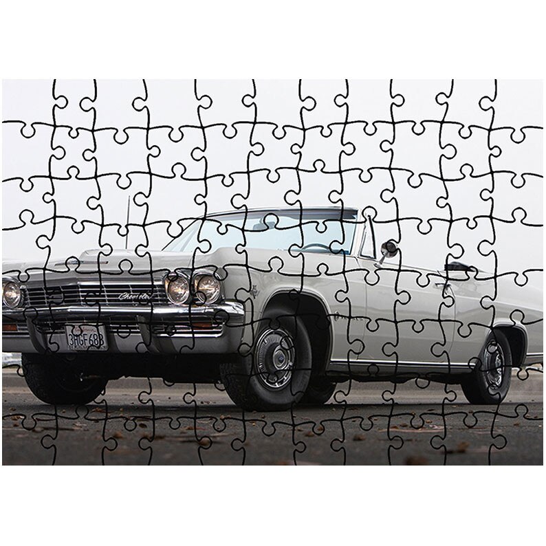 Puzzle Heartwork 96 piese, Chevrolet Impala 327 Convertible 1965, Latime 40,5 cm x Inaltime 28,7 cm